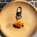 Resin Taiyaki Fish Cookie Keychain Silver Lobster Clip view 3