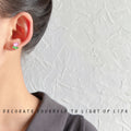 Pink Resin Peach Candy Tulip Mini Stud Earring Set view 4