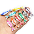 Colorful Enamel Fish Skeleton Pendants in Ten Bright Finishes view 3