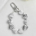 Marbled Heart Bead Bracelet Keychain With Lobster Clasp view 11