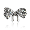Openwork Rhinestone Bow Brooch Red Multicolor Black Styles view 1