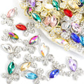 Marquise Crystal Butterfly Charms in Ten Colors and Two Metal Tones view 1