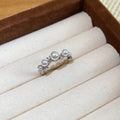 Open Adjustable Pearl Zircon Ring Three Metal Styles view 7