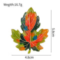 Red Gold Tone Maple Leaf Enamel Metal Brooch Pin for Jackets and Lapels view 2