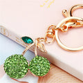 Jeweled Cherry Keychains with Braided and Bare Wrist Loop Options view 10