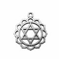 Silver Tone Openwork Chakra Symbol Charms in Eight Designs view 5