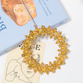 Rhinestone Circular Wreath Christmas Tree Hangers Ribbon 3 Colors view 2