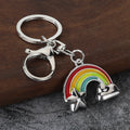 Rainbow Star And Cloud Keychain With Split Ring And Lobster Clasp view 6