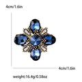 Faceted Crystal Flower Brooch in Six Rich Color Options view 11