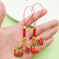 Message Tag Charm Keychains in 2 Pictured Variations for Bags and Keys view 2