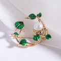 Leaf Wreath Brooch In 2 Styles With Polished Metal And Decorative Details view 7