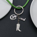 Three-Style Antique Silver Cowboy Boot Hat and Cactus Charm Keychains view 2