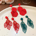 Colorful Leaf And Petal Drop Earrings In Two Designs view 4