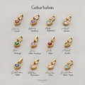 Gold Tone Chain Necklaces With Twelve Colorful Heart Birthstones view 1