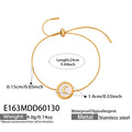 Crescent Moon Shell Disc Adjustable Bracelets in Gold and Silver Tone view 7
