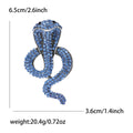Rhinestone Cobra Snake Brooch Green Blue Red Yellow view 5