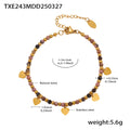 Natural Stone Bead Heart Pendant Necklace And Charm Bracelet Set view 7