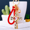 Red-Braided-Loop Crystal-Cross