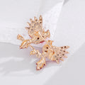 Red Owl Crystal Enamel Metal Brooch Pin for Jackets and Lapels view 4