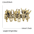 Six Angels Bench Brooch Gold or Silver Tone Metal Pin view 6