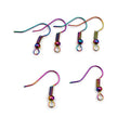Rainbow Finish Lobster Clasps Key Rings and Earring Hooks view 3