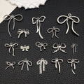 Silver-Tone Bow and Butterfly Metal Charms with 18 Listed Options view 2
