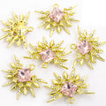 Square Crystal Sunburst Charm Collection for Jewelry Making view 9