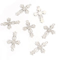 Crystal-Accented And Pearl-Look Gold Silver Cross Pearl-look And Alloy Charms in 4 Styles view 4