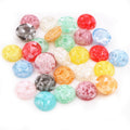 Faceted Round Resin Cabochons in Eight Translucent Colors view 1