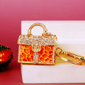 Jeweled Leopard Handbag Keychains in Four Colors plus Assorted Option view 6