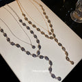 Antique Rose Link Y Drop Necklace in Gold and Silver view 2