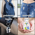 White Wooden Cross Keychain, Single Or Organza Bag And Tag Set view 2