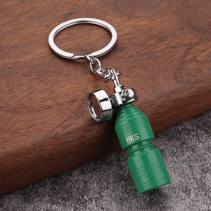 HKS Bottle Style Zinc Alloy Car Keychain Gift Accessory