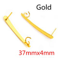 Polished Geometric Earring Post Components in Three Finishes view 11