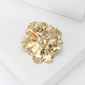 Layered Petal Pearl Flower Brooch Decorative Lapel Pin view 3