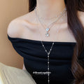 Gold and Silver Tone Shell Flower Layered Pearl Necklaces view 3