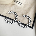 Patterned Halloween Open C Hoop Earrings in Six Colors view 9