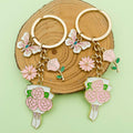 Rose, Sunflower and Flower Charm Keychains in 50 Pictured Variations for Bags and Keys view 1