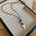 Corded Matte and Polished Fish Pendant Necklaces Statement Jewelry view 6