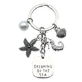 Starfish, Shell and Mermaid Charm Keychains in 16 Pictured Variations for Bags and Keys view 6