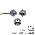 Band Detail Round Spacer Bead in Antique Silver Metal Finish view 3