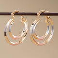 Twisted Multi-Tone Hoop Earrings In Seven Shape Variants view 8