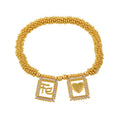 Gold-Tone Bead Bracelet with Paired Framed Symbol Charms view 5
