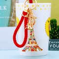 Crystal Eiffel Tower Keychains in Plain and Braided Loop Options view 9