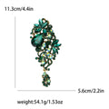 Large Cascading Crystal Drop Glass Rhinestone Brooch view 8