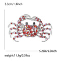 Crystal Crab Brooch Pin in Red or Light Blue Decorative Jewelry view 6