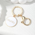 Gold Enamel Honey Heart and Round Keychain 8 Styles view 11