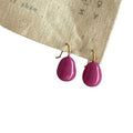 Blue Green And Pink Teardrop Hook Earrings With Decorative Details view 5