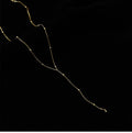 Gold Silver Y Lariat Necklace Satellite Ball Chain Two Tones view 6