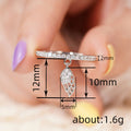Wing Feather Dangle Pave Band Finger Rings Three Finishes view 4